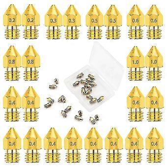 24pcs Extruder Nozzles 3d Printer Nozzles For Makerbot Creality Cr-10 Ender 3 5
