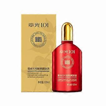 Zhangguang 101 Anti-håravfall hårbottenessens, botaniskt hårväxtserum för tunt hår och fylligare hår, män kvinnor 120ml