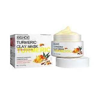 Gurkemeje lermaske, Facial Acne-Clearing Q10 Renser dybt, fugter, lysner og krymper porerne