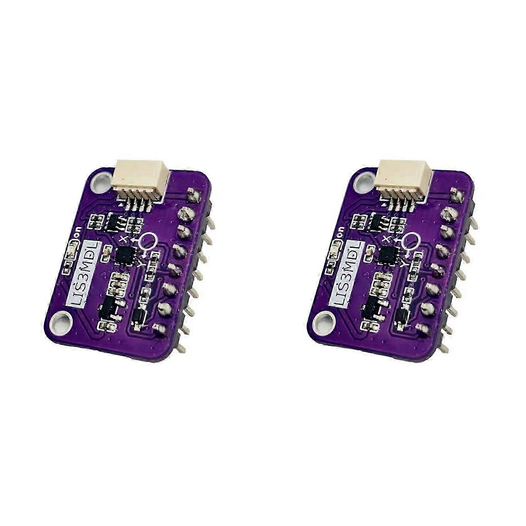 2X LIS3MDL Module Three-Axis Magnetic Sensor Module Electronic Compass Compatible STEMMA QT IIC