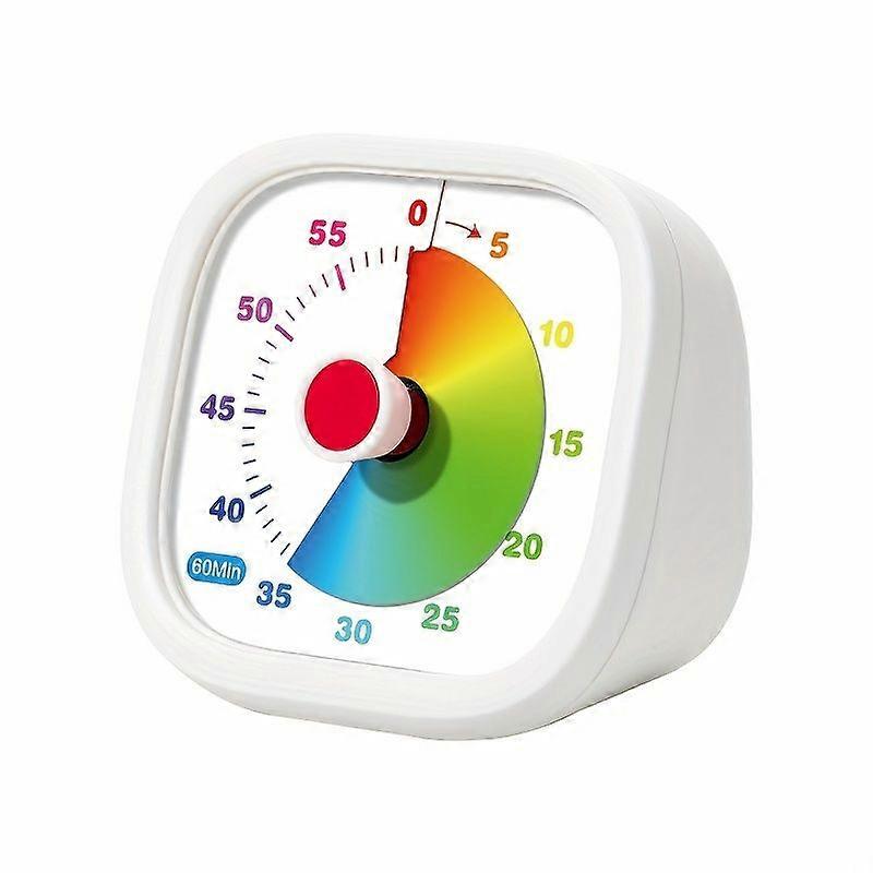 Desktop Silent Timer, 60-Minute Countdown with Alarm, Dual-Function Time Management Tool for Classroom, Kitchen, Office