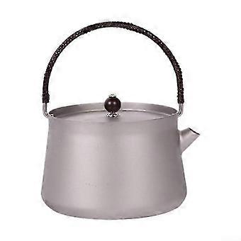 Campingkessel 800 ml, ultraleicht, rostfreies Titan, für Wandern, Trekking, Kaffeezubereitung