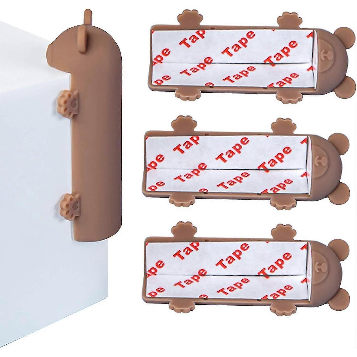 Silicone Corner Protectors 4-pack - Brown