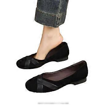 Flat Shoes for Easy Commuting Slip-On Shoes for Subway Stations and Offices