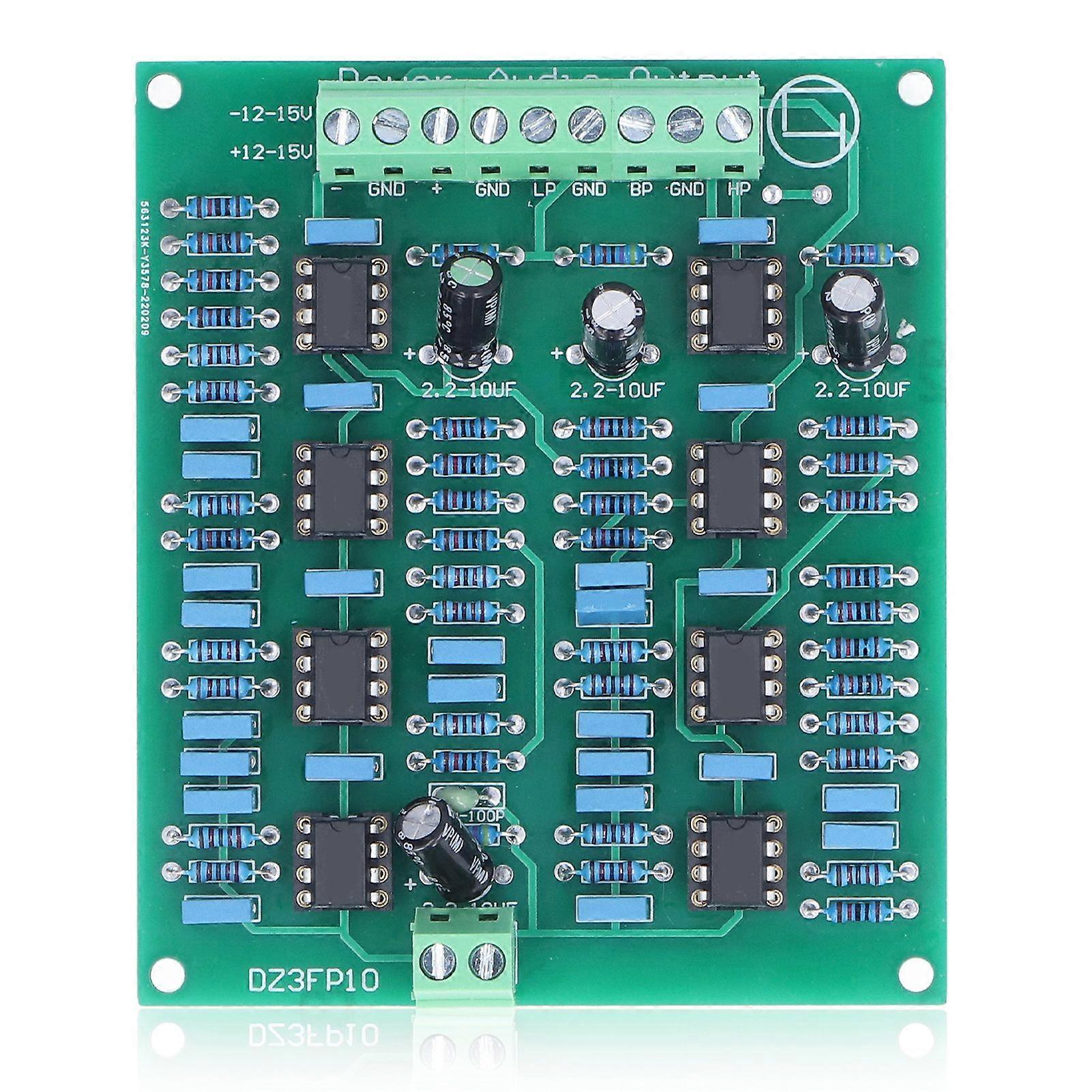 High quality  Preamplifier NE5532 Op adjustable custom three-way crossover treble midrange