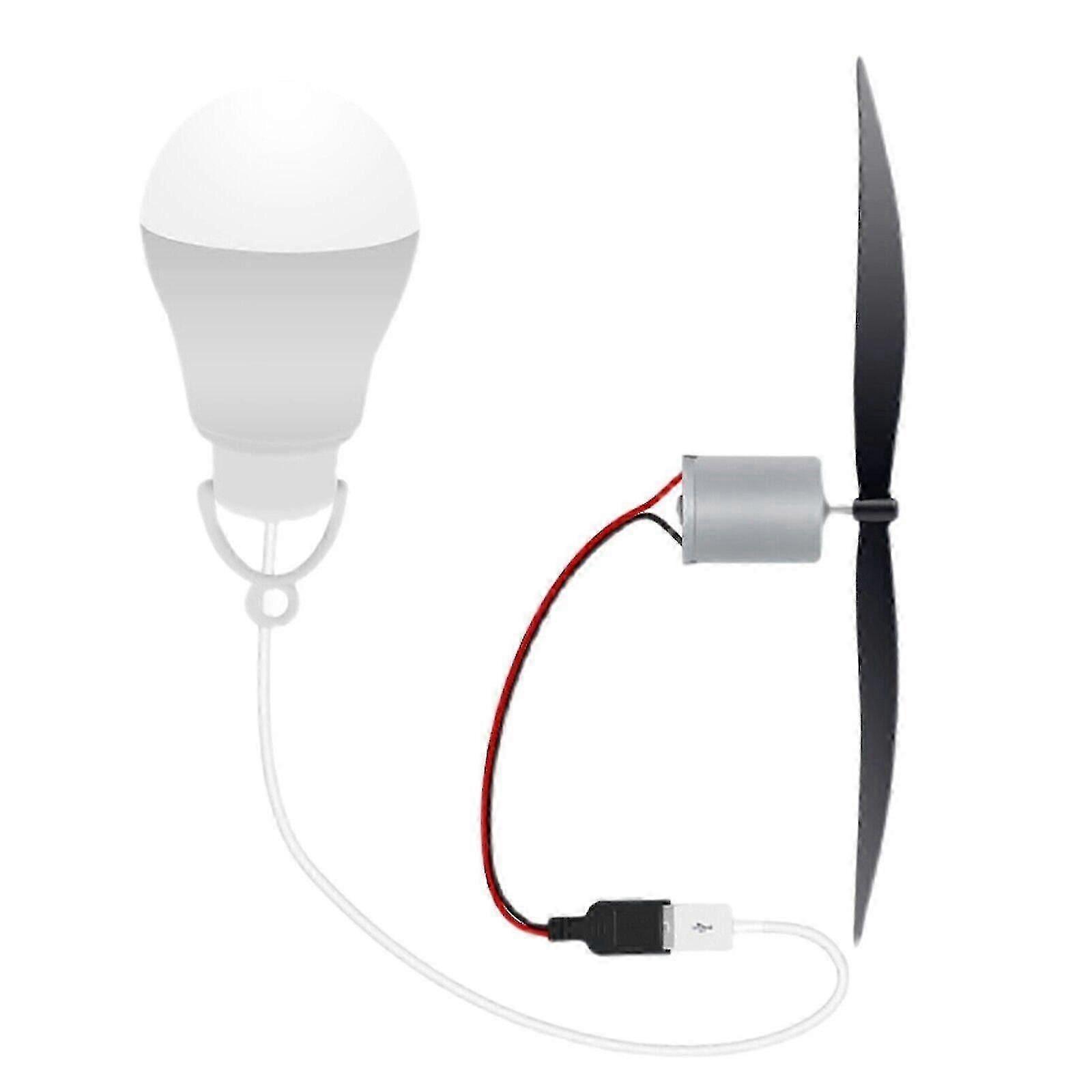 DIY Wind Turbine Power Teaching Model with Bulb Micro Generator Kit