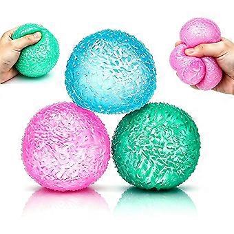 3PCS Textured Sensory Squishy Toys, Memory Gel Squishy Stress Ball