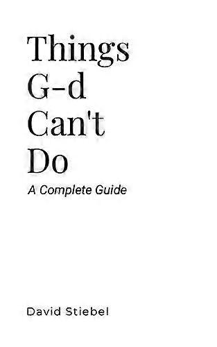 Things G-d Cant Do - David Stiebel - Paperback - en Book