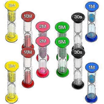 12pcs Plastic Hourglass Set, dedikeret til spil og sport