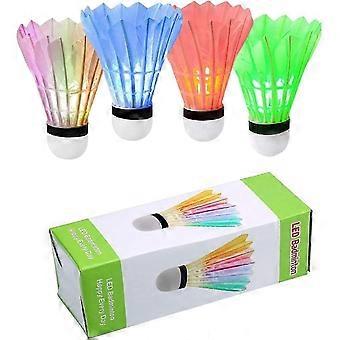4pcs Glow Birdies LED Badminton Shuttlecocks Dark Night Lighting