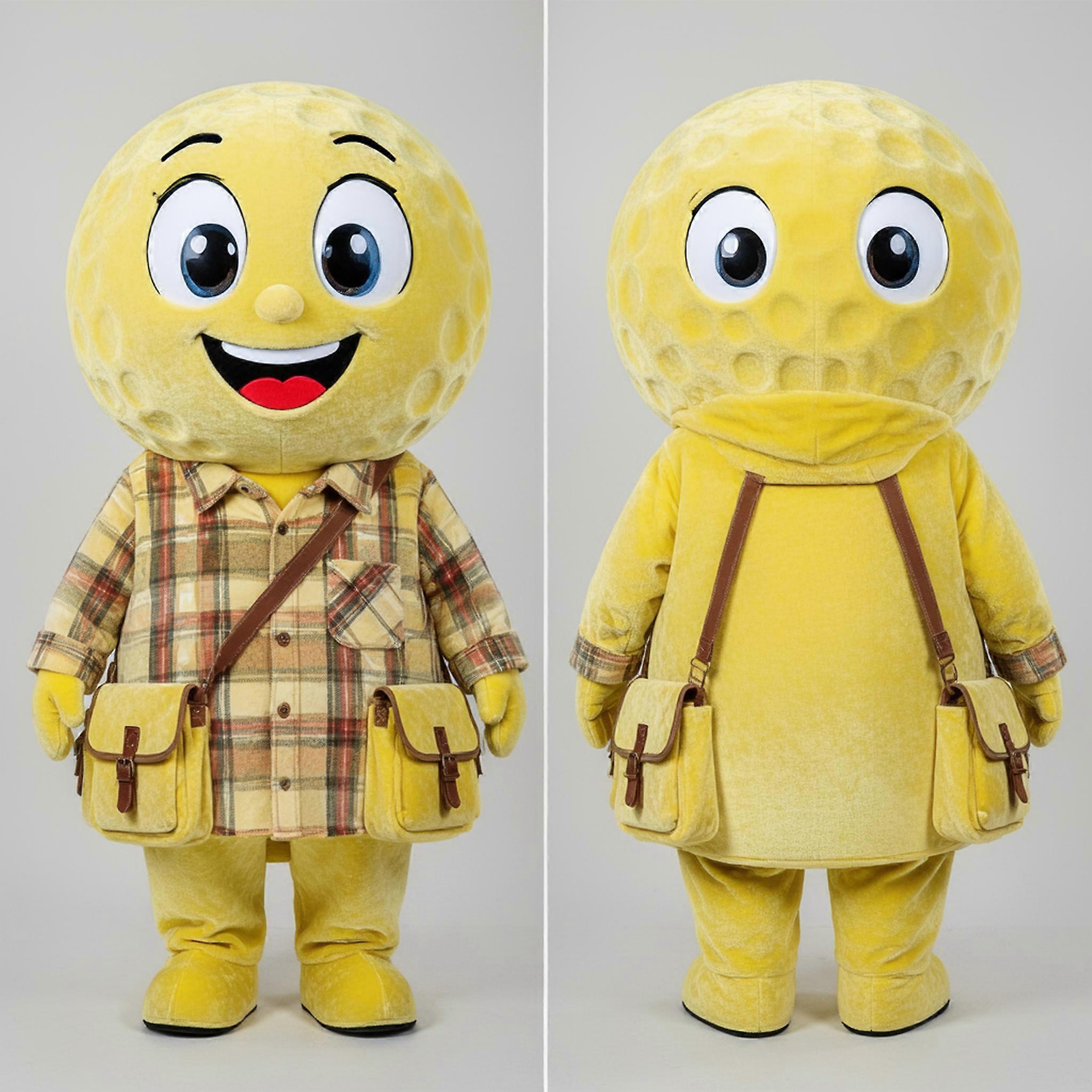 MASTICOT Lemon Yellow Plush Golf Ball Mascot