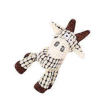 Peluche per animali domestici, asinello bianco da masticare