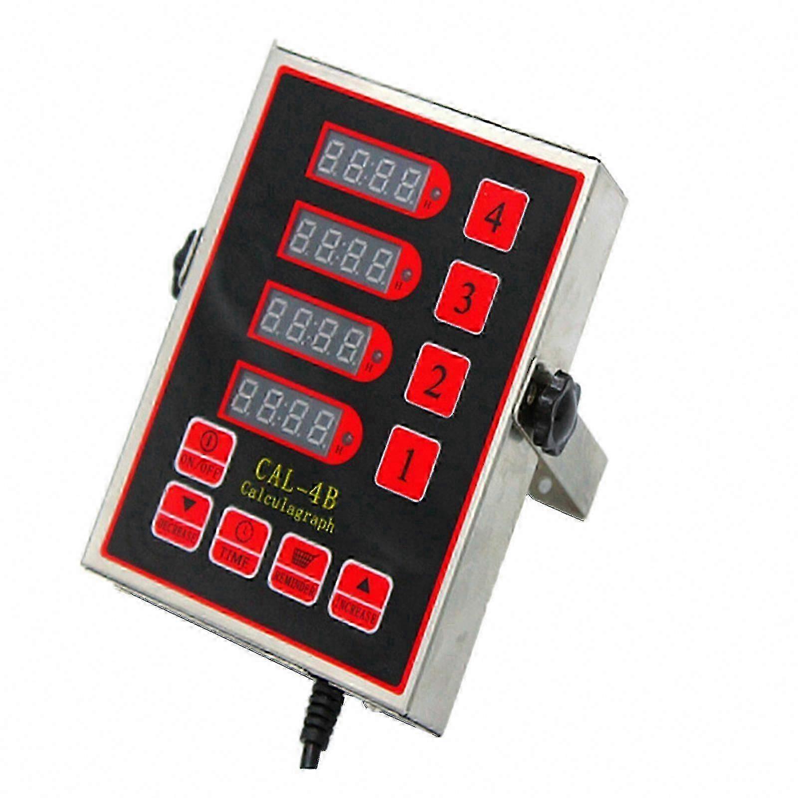 Commercial Kitchen 4-Channel Digital Countdown Timer with Loud Alarm