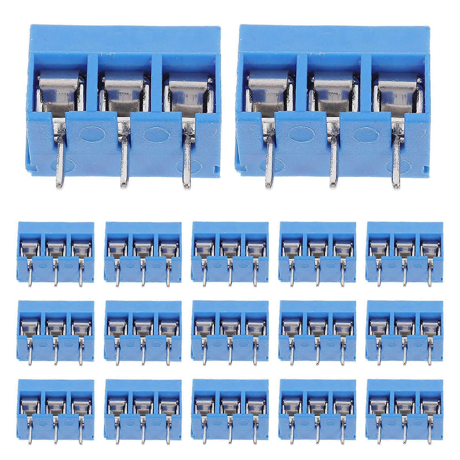Screw Terminal Block Pcb Connector for Secure Connection 20Pcs Blue Electronics Projects