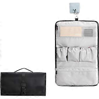 Hair Dryer Bag, Storage Bag Compatible with Accessories, Multiple Pockets with Hanging Hook for Travel, 36*21.5*5CM