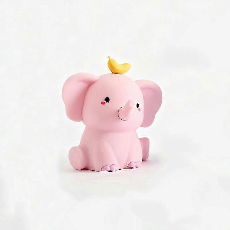 Soft-Glow Seated Elephant Night Light