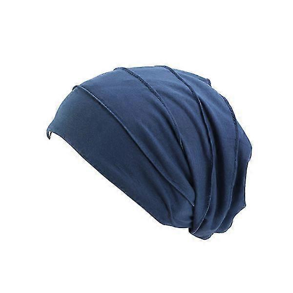 1pc Female Nightcap Double-layer Night Hat Multi-function Night Sleeping Head Cover Grey