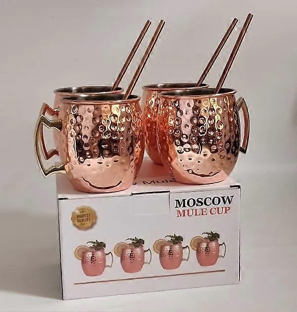 4 Moscow Mule Mugs, Copper Plating.C4
