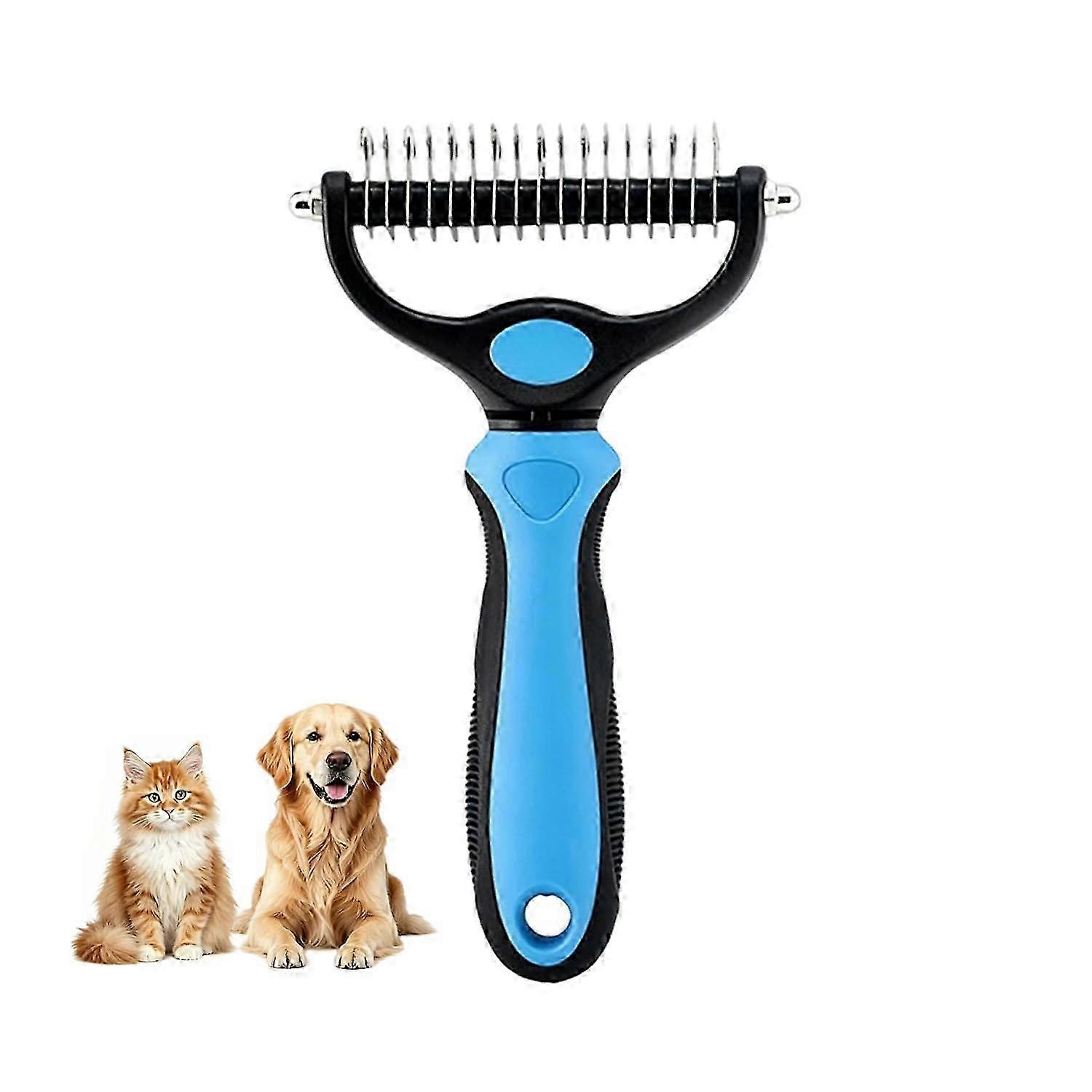 Double Sided Undercoat Rake For Dogs Cats