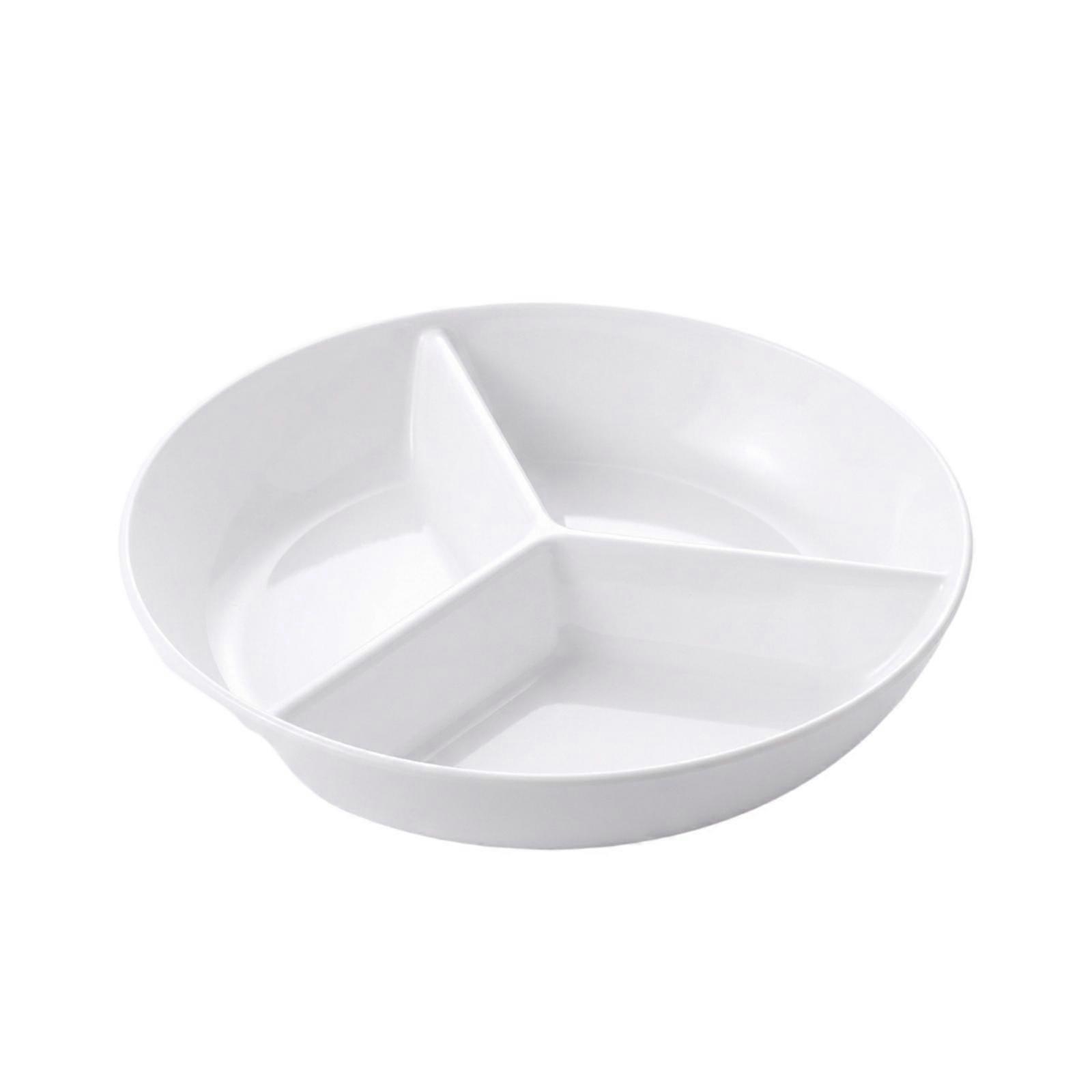 Low Dividers 3-Compartment Plate Tableware Shiny Surface