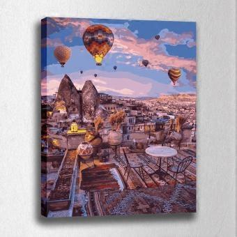 Romantic Hot Air Balloon Town View Jigsaw Puzzle for Adults RNB1465