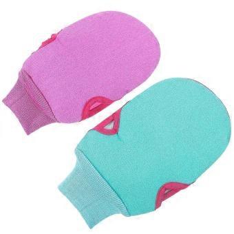 Exfoliating Glove Shower Mitt compatible with Adult Body Scrubbing 2Pcs Assorted Colors