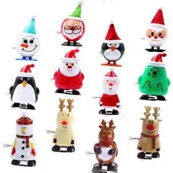 Wind-up Toys Set with 12 Mini Santa Clockwork Toys for Boys and Girls Christmas Party Prizes and Novelty Stocking Stuffers