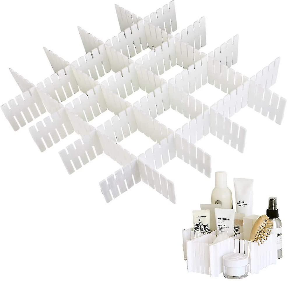 8pcs Drawer Divider Grid, Adjustable Plastic Drawer Divider Diy Drawer