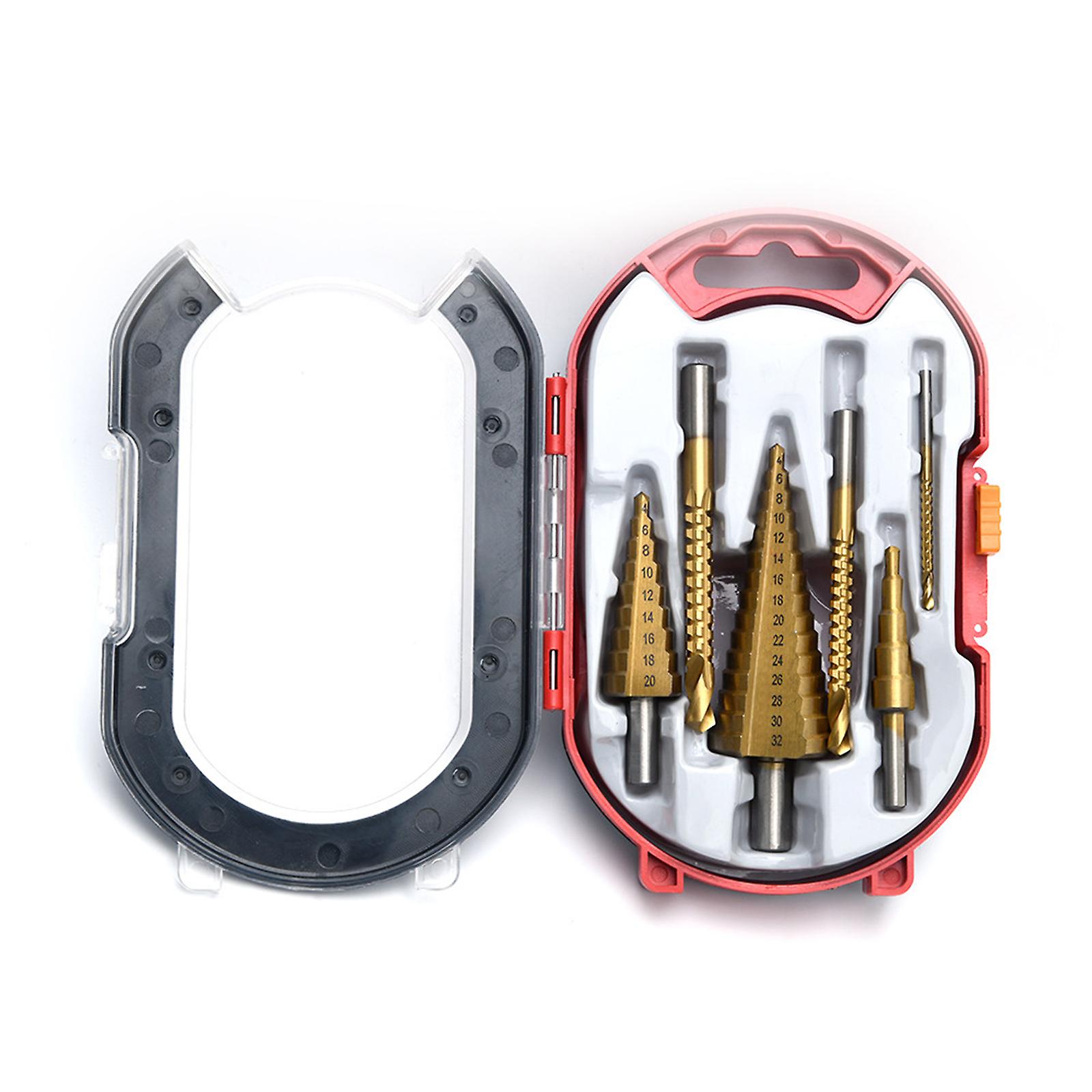 Steel Triangular Shank Straight Groove Step Drill Bits Saw Drills Rust Proof