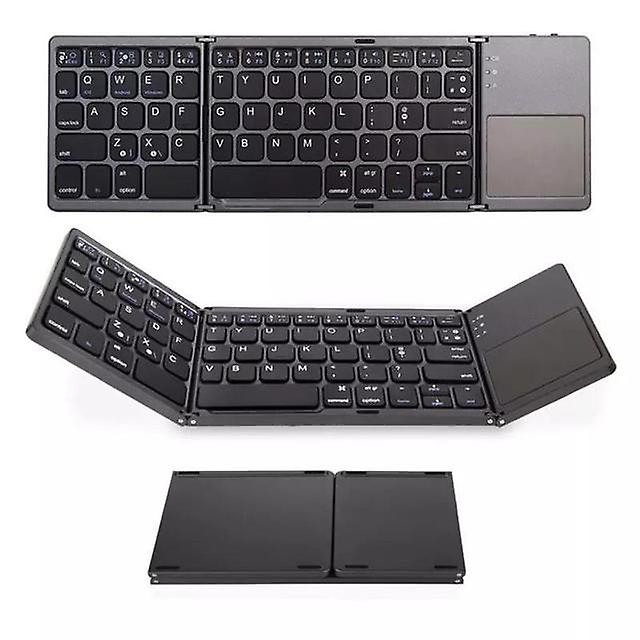 Zk- Portable Mini Keyboard, Bluetooth-enabled, Wireless, Foldable, For Ios, Android, Windows, Ipad, For Desktopblack