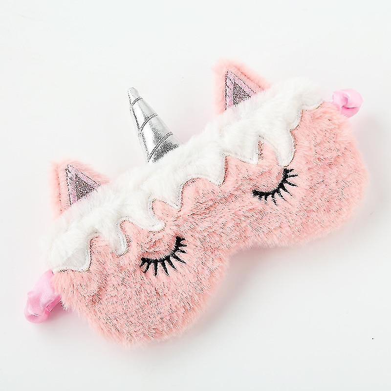 B Unicorn Cartoon Sleeping Eye Mask Plush Eyeshade Cover