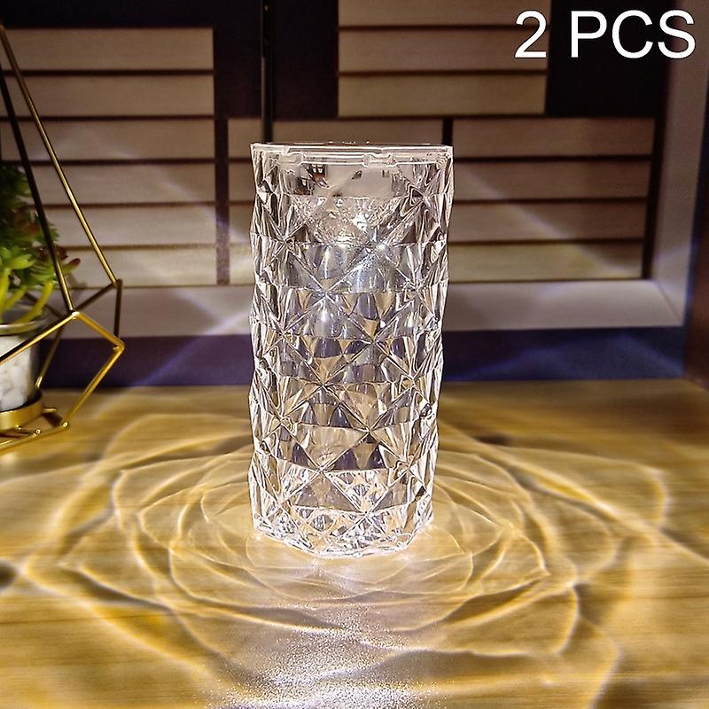 2 PCS SF-001A Rose Ambient Crystal Lamp, Color: White Light