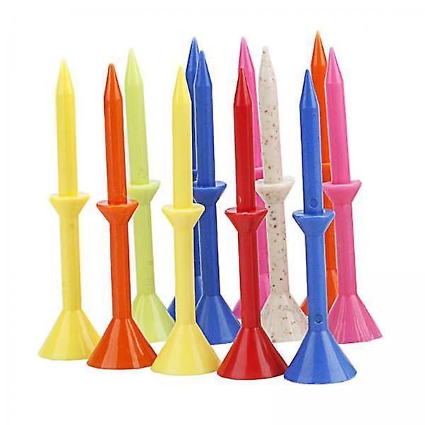 2xProfessional Plastic Wedge Golf Tee 12x Range Practice Driving Flexible 83mm