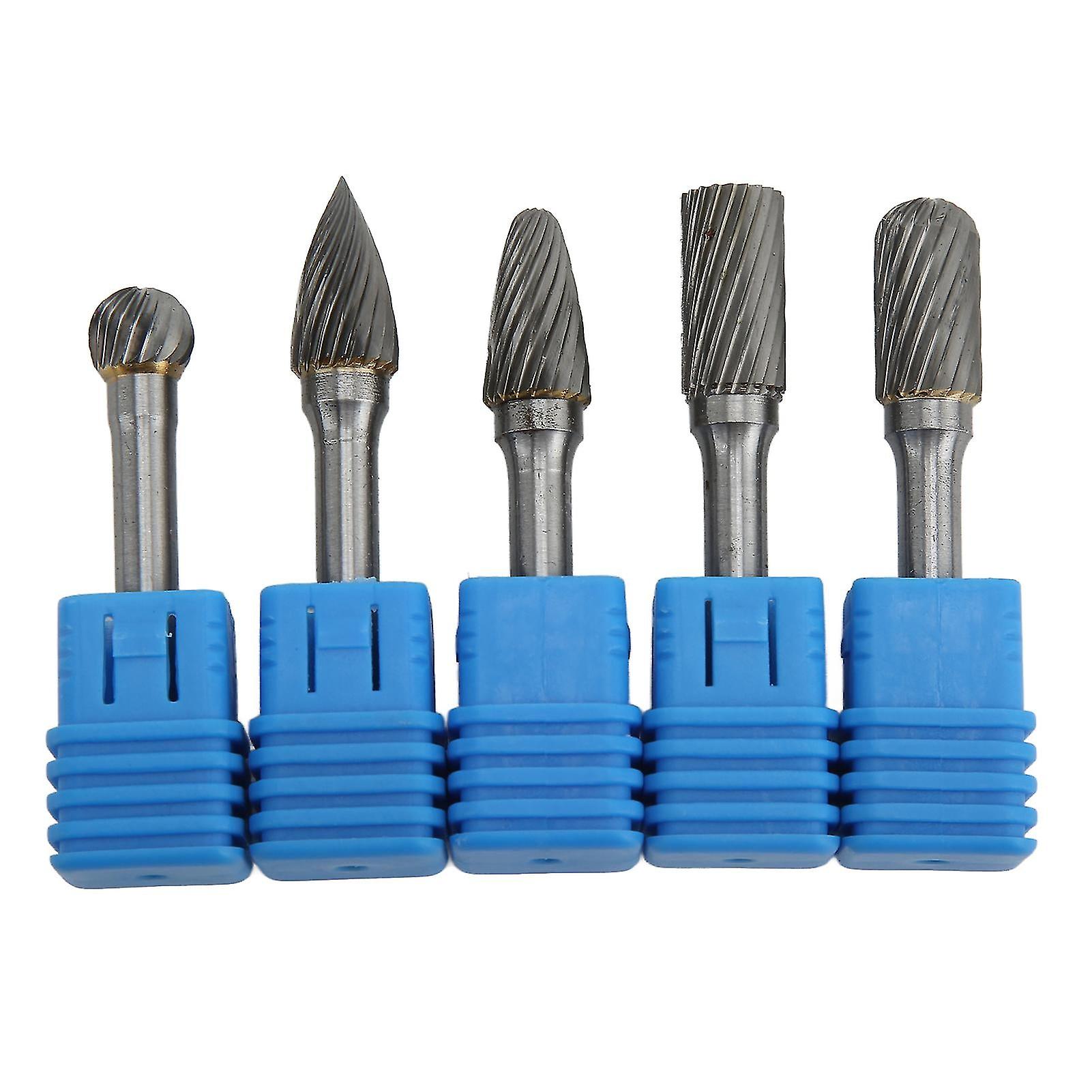 5Pcs/set Rotary Burrs Set 6x10mm Tungsten Carbide Bits For Polishing Grinding Engraving Drillingacdfg