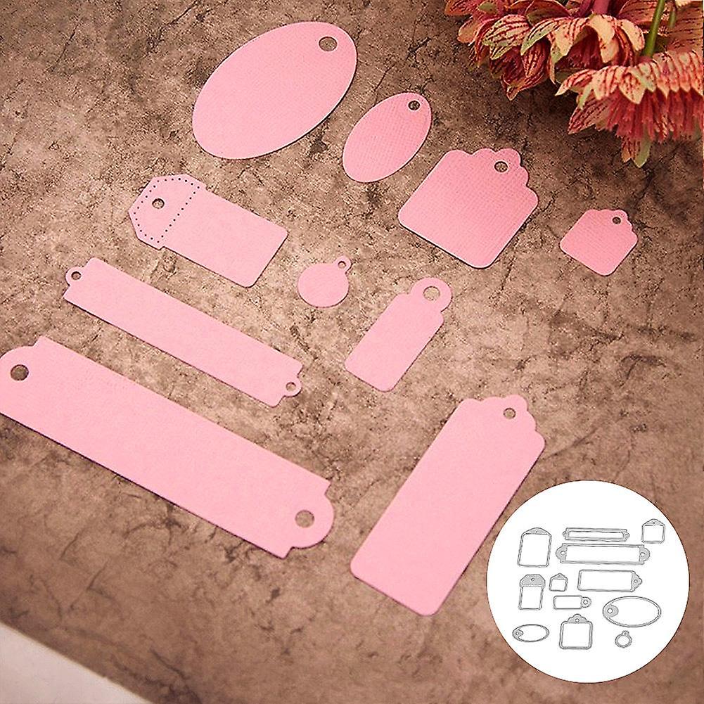 ZHOUBA Sticker Tags Cutting Dies DIY Scrapbook Paper Card Album Decorative Stencil Mold