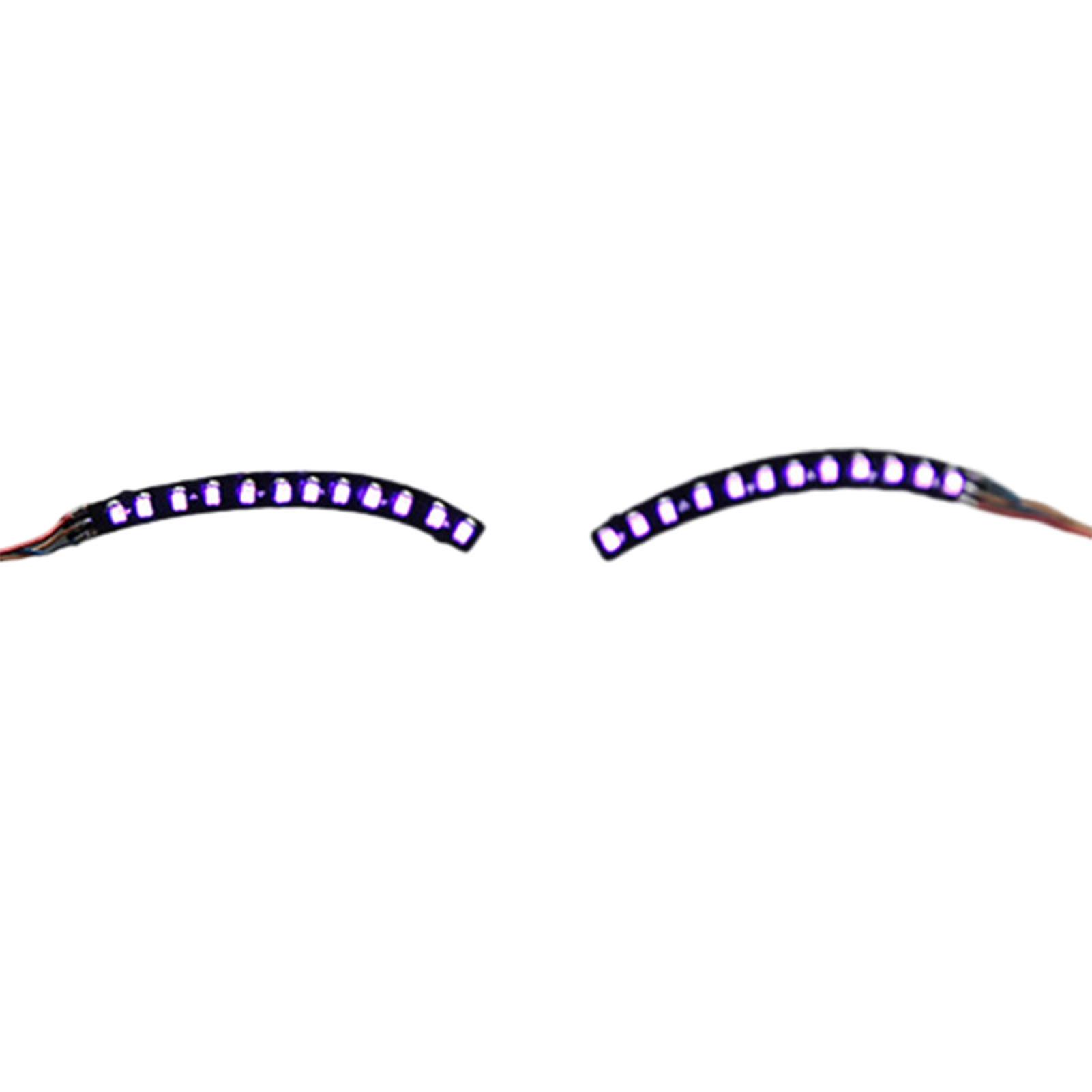 LED Luminous Falses Eyelashes for Halloween Handmades Flash Fake Eyelash Light for Club Bar Dances