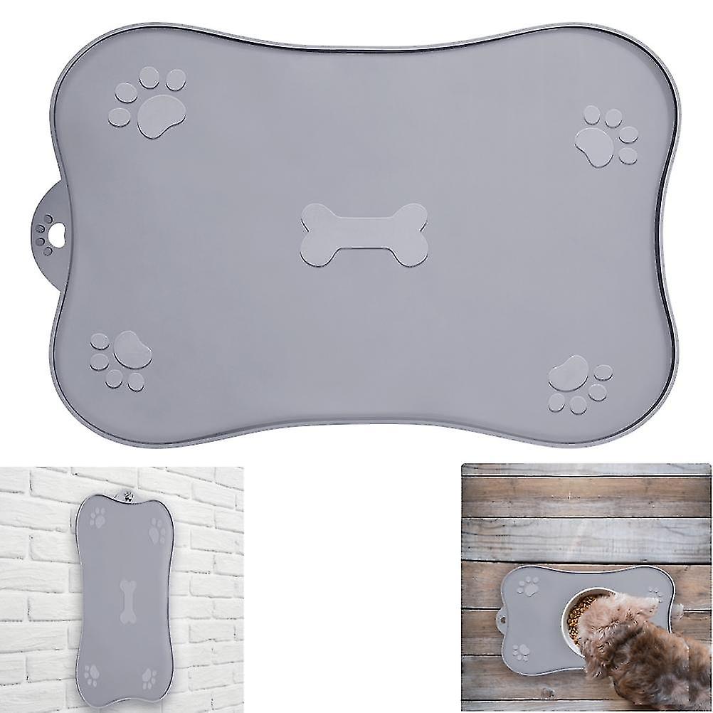 Pet Placemat for Dog and Cat Waterproof Silicone Pet Feeding Pad Non Slip Rollable Mat for Prevent Food and Water Overflow