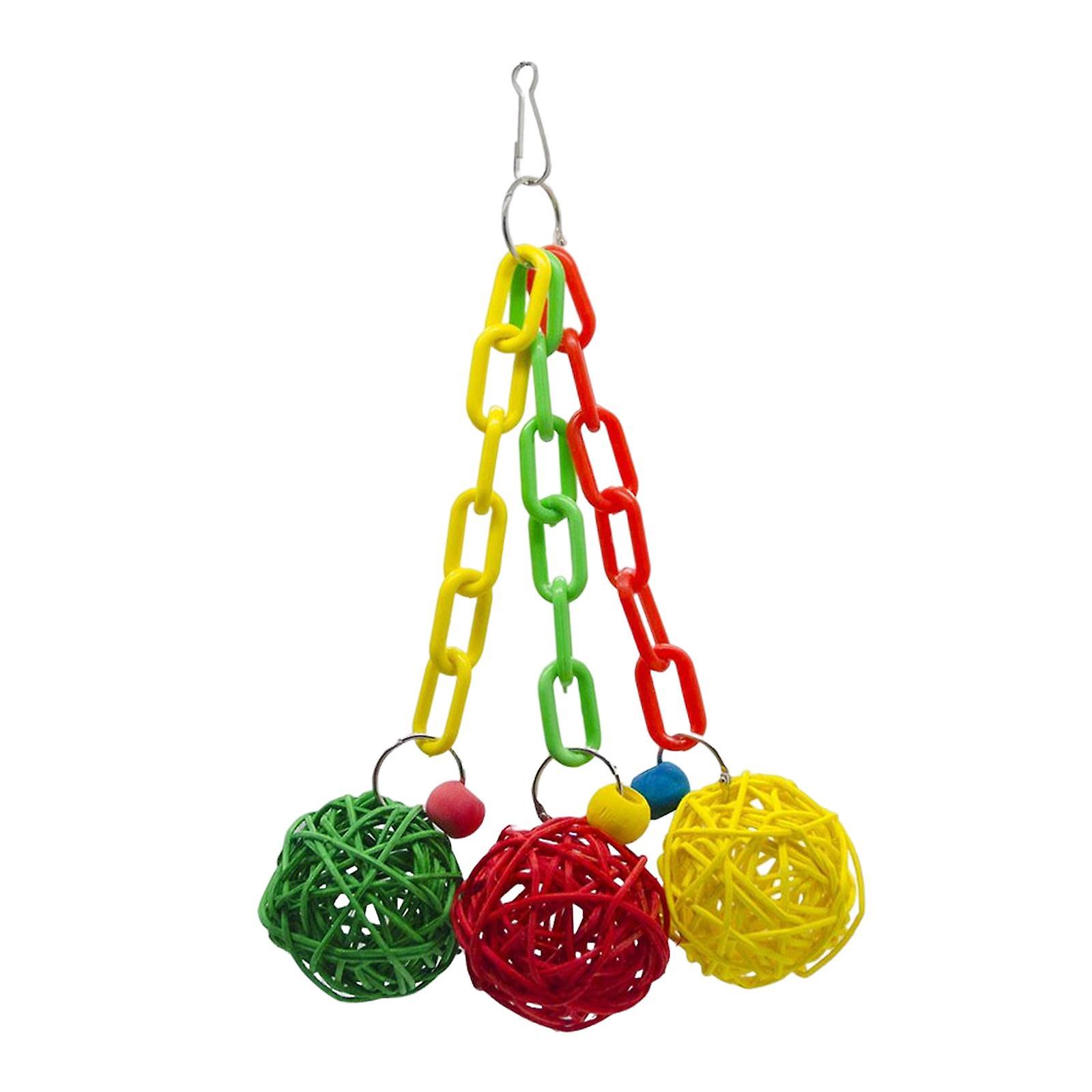 Morsure Cage Suspendue Balançoire Fournitures Jouet Déchirant Pour Inséparables Conures