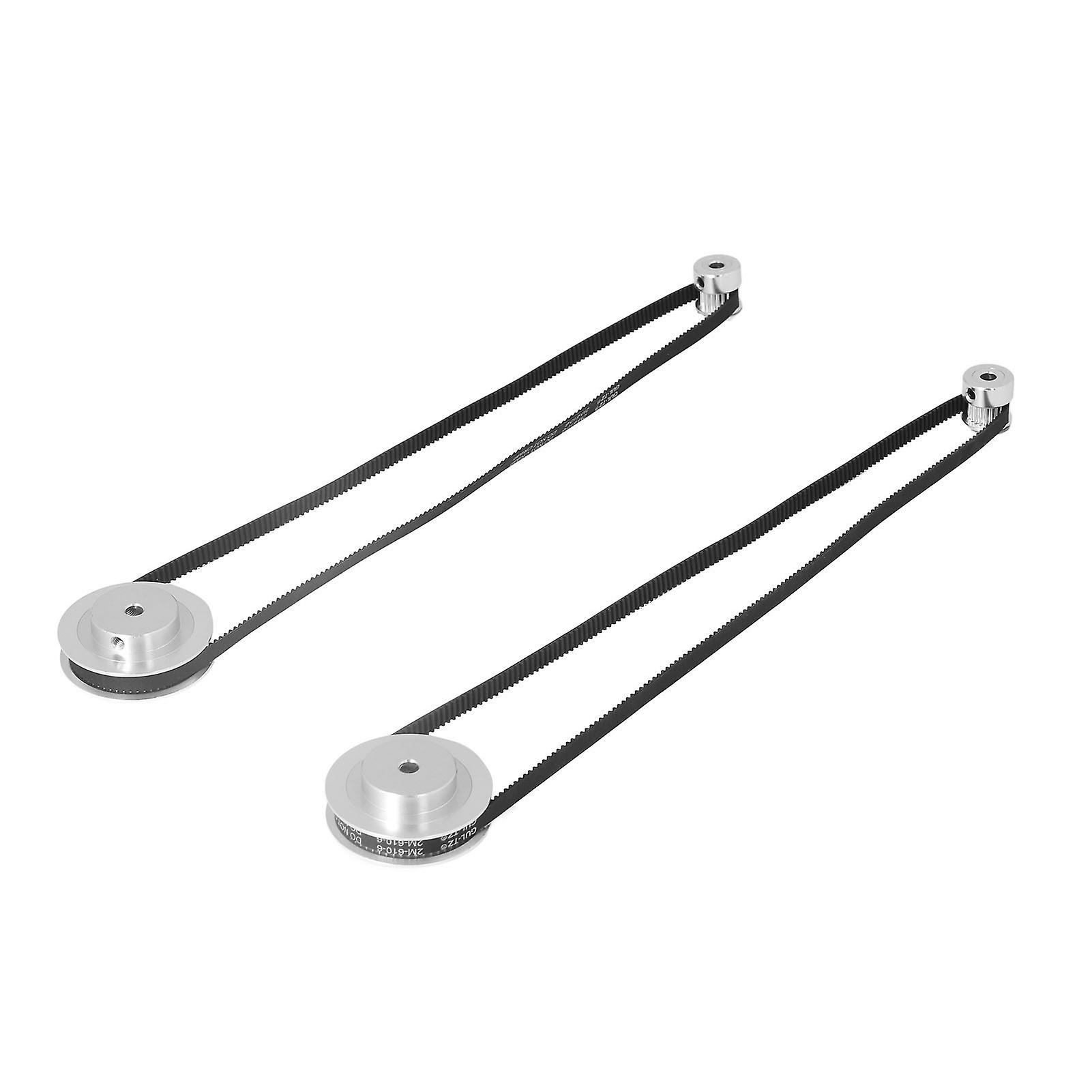 2 Set Timing Belt Pulley 20 60 Teeth Synchronous Wheel with 2PCS 6mm Width Belt for 3D Printer 5mm Bore 