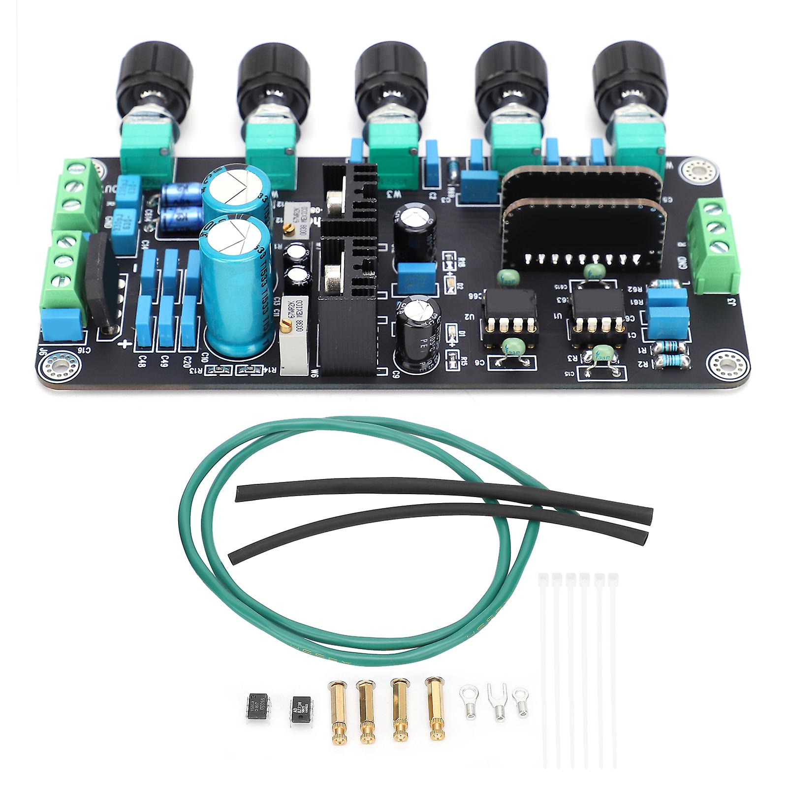 2604 AD827 Updated Stereo Preamp Tone Board Amplifier Volume Bass Treble