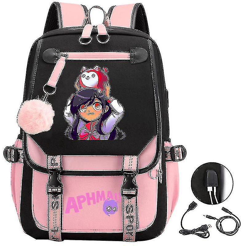 Aphmau Anime Backpack 3d Printed Cartoon Oxford Waterproof Full Ball Usb Schoolbag Boys Girls Students Large Capacity Backpack high quality