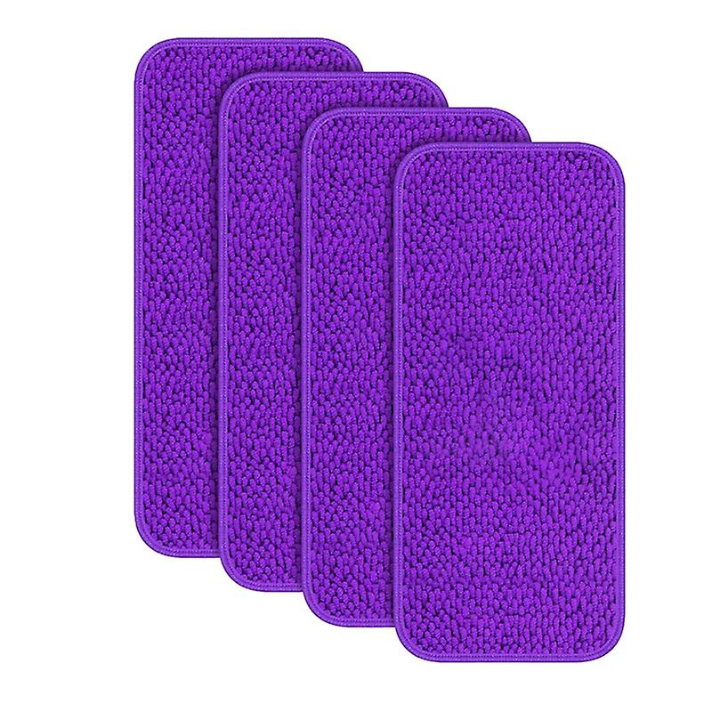 Reusable Power Mop Refill Pads for Power Mop Kit - Pads Refills for Floor Cleaning 4Pcs Purple