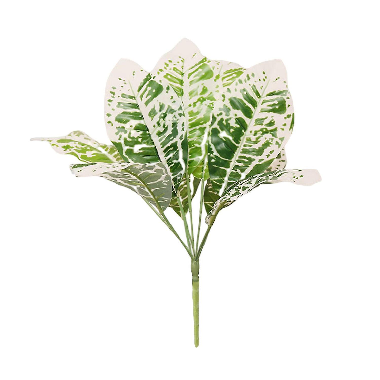 1 Branch Artificial Plant Vivid Realistic 9 Heads Design Simulation Monstera Leaf Decoration Home De