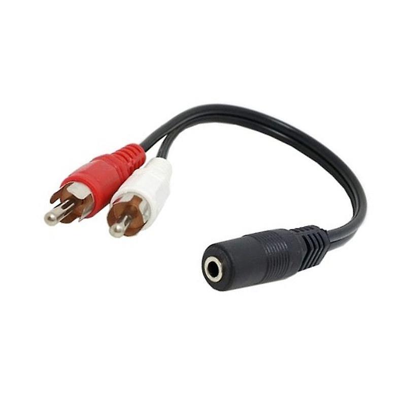 3.5mm one-to-two audio cable stereo female to 2RCA cable computer speaker adapter cable
