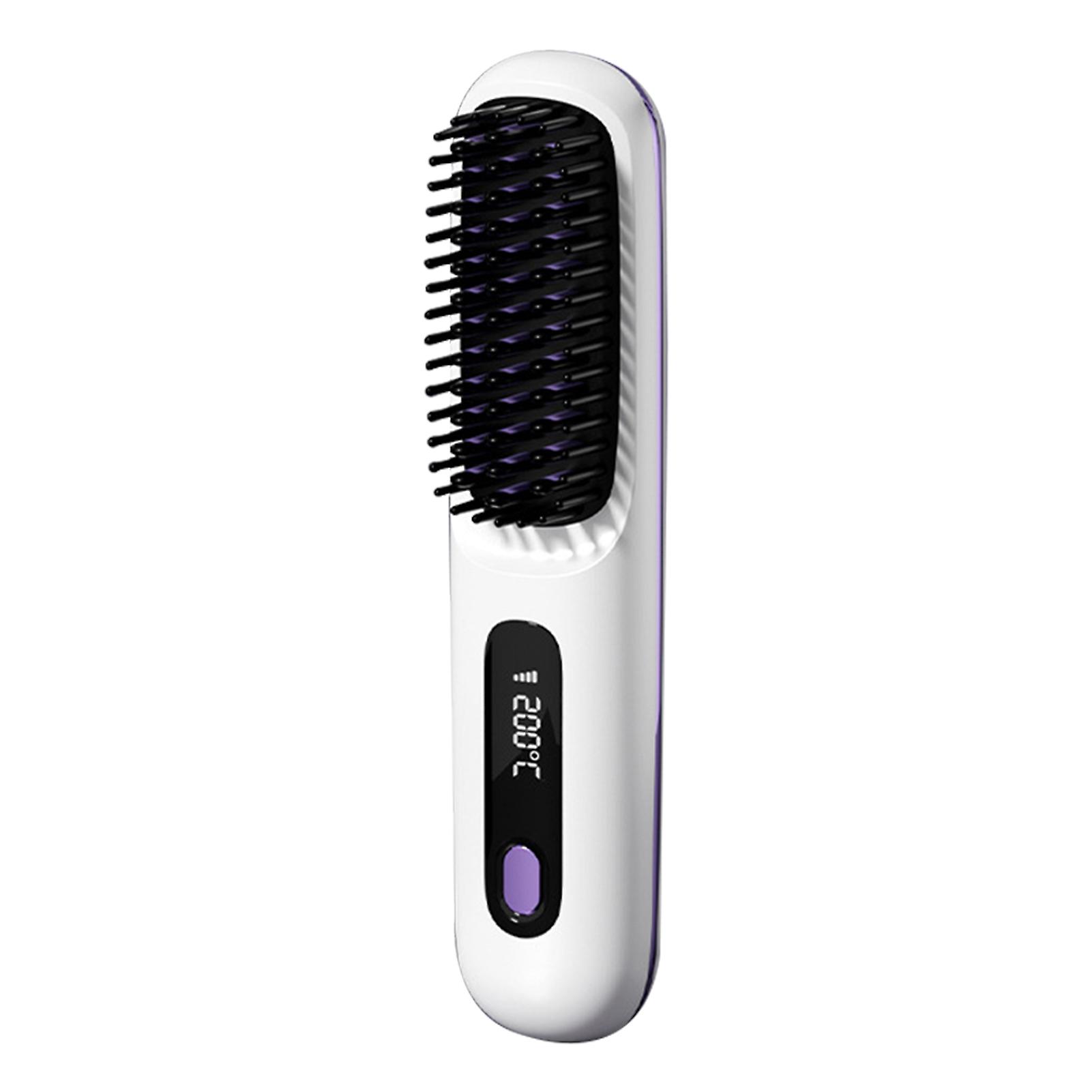 Digital Display Hair Straightening Comb Portable Lightweight Hair Flat Iron for Hairdressing