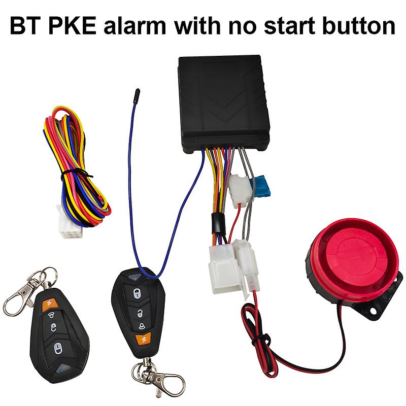 Hot Selling Keyless Phone Pke Bluetooth Alarm System 125db Wireless Push Start Button~10874