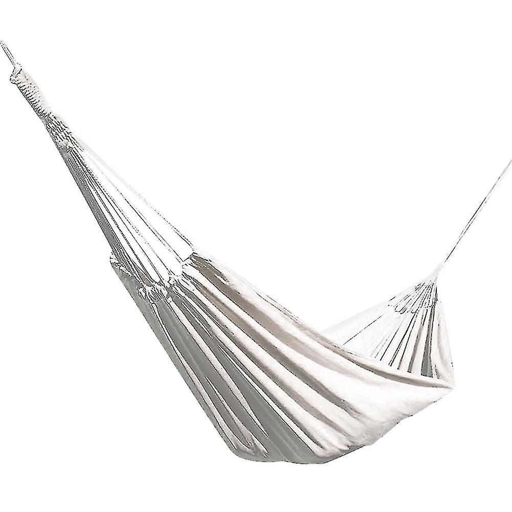 Outdoor Double Bed Hammock- White Canvas, Durable & Portable