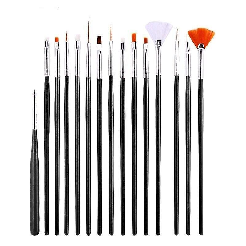 15 Piece Manicure Nail Art Brush Set UV Acry Gel Nail Design Dotting Tool