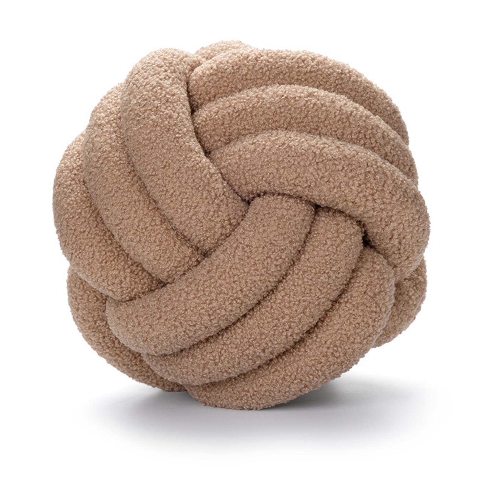 Handmades Knotted Ball Pillow Comfortable Plush Throw Pillow Housewarming Gift