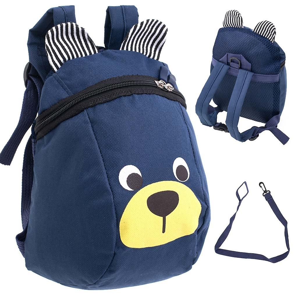 Children's Kindergarten Backpack Teddy Bear Navy Blue